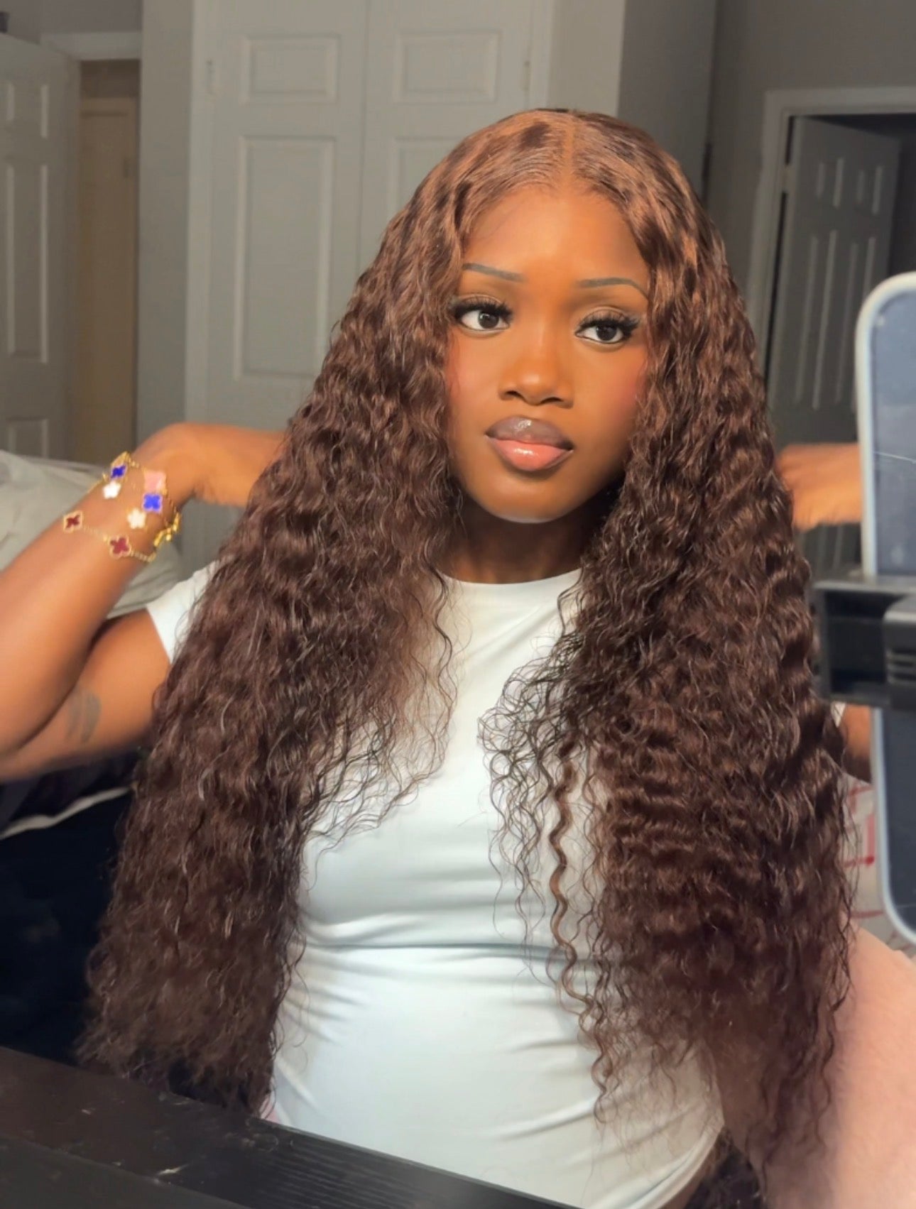 13x6 Frontal Brown Water Wave 26” 180% density