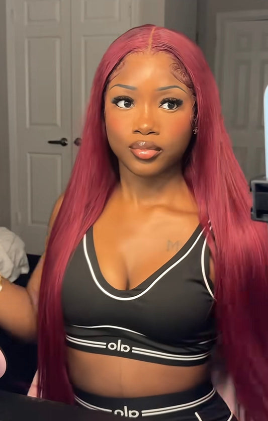 99j frontal 30” straight 180% density wig