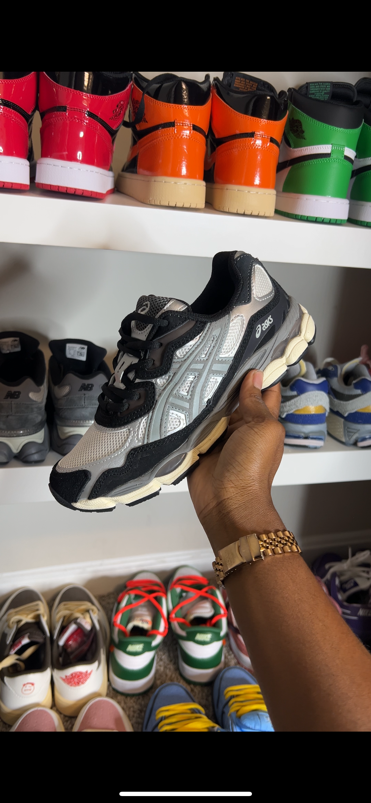 Black ASICS Gel