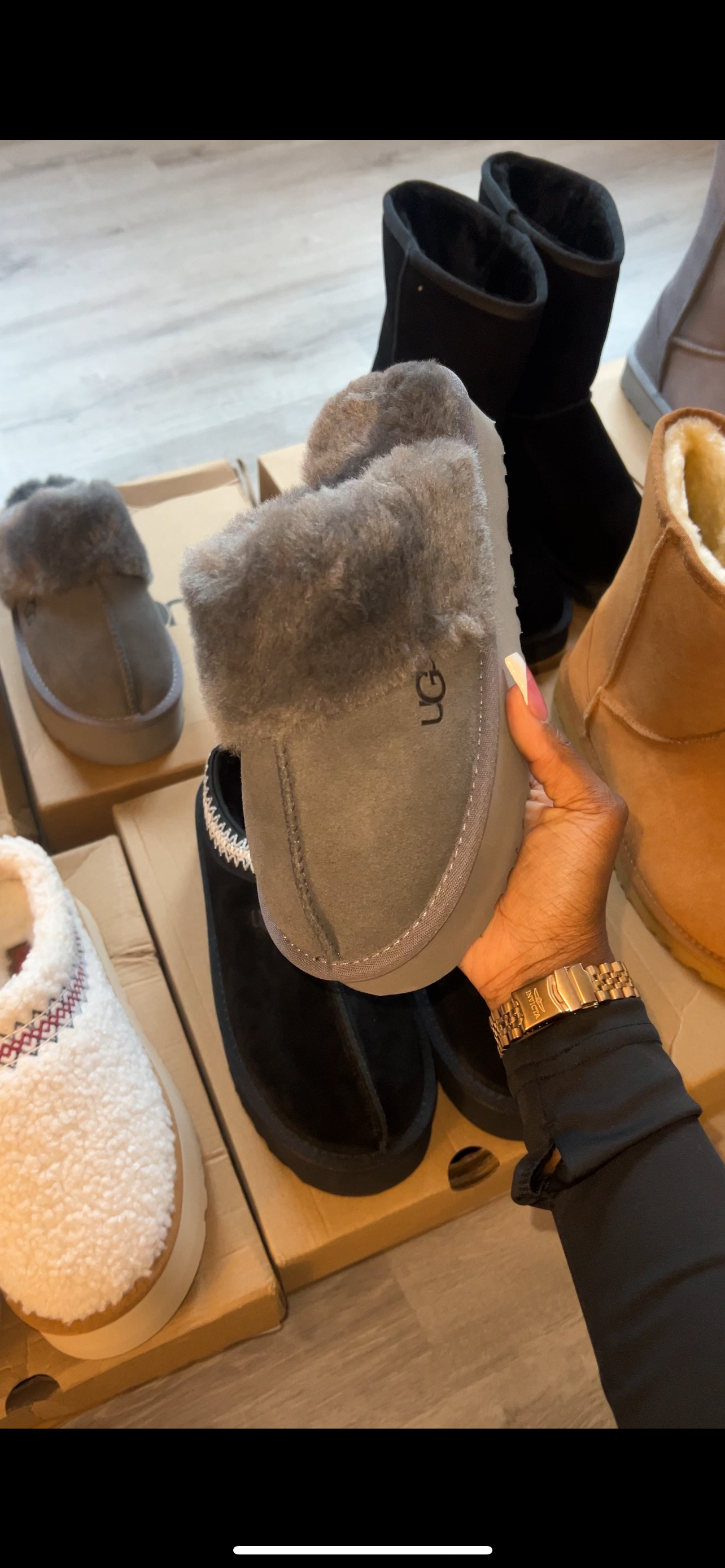 Grey Uggs Slippers