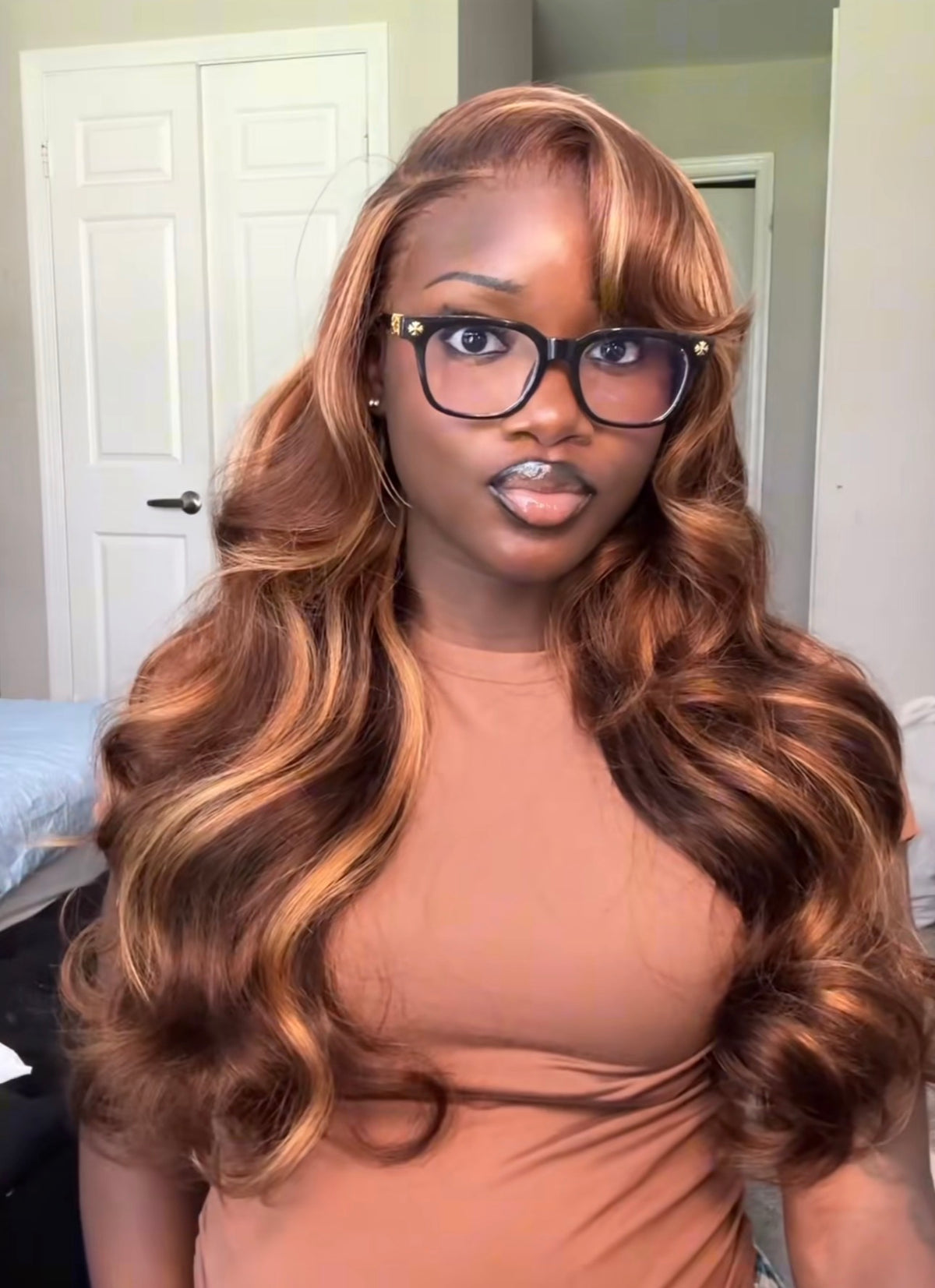 13x6 Full Frontal 30” Highlight Body Wave 180% Density Wig